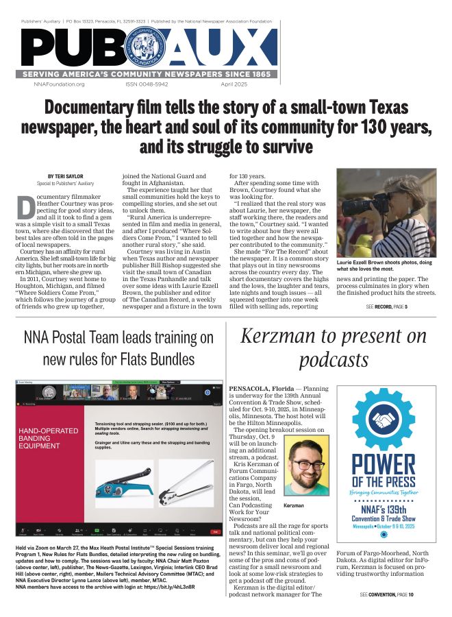 Current issue of Publishers' Auxiliary