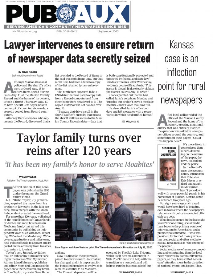 Current issue of Publishers' Auxiliary