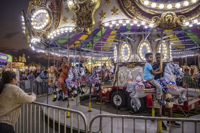 Families enjoy a midway ride on Wednesday, October 25, the opening day of the Williamson County Fair and Rodeo, held at the Williamson County Expo Center through October 28. (Date of publication: Oct. 29, 2023) (Andy Sharp, Williamson County Sun, Sunday Sun, Georgetown, Texas) Families enjoy a midway ride on Wednesday, October 25, the opening day of the Williamson County Fair and Rodeo, held at the Williamson County Expo Center through October 28. (Date of publication: Oct. 29, 2023) (Andy Sharp, Williamson County Sun, Sunday Sun, Georgetown, Texas)