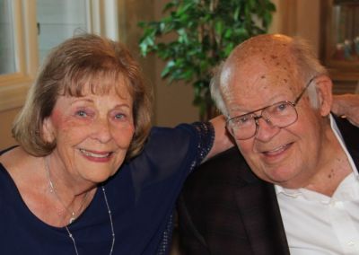 Ginny Rhoades is pictured here (left) with her husband, Ken Rhoades (right).