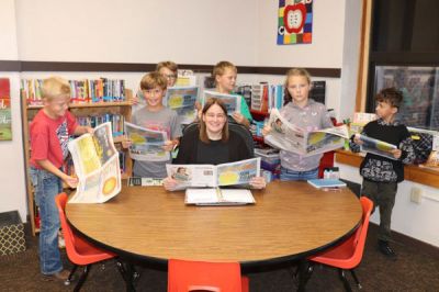 Fourth-grade class of Brandy Anderson in Bowbells, North Dakota