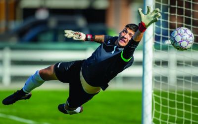 Powell’s Northwest College Trapper goalkeeper Matias Sandoval extends out in an attempt to save a ball against LCCC on Friday, October 1, 2021. Sandoval was named the NJCAA National Goalkeeper of the Week for his shutout win on Sept. 22 against Central Wyoming College. (Mark Davis | Powell (Wyoming) Tribune) Powell’s Northwest College Trapper goalkeeper Matias Sandoval extends out in an attempt to save a ball against LCCC on Friday, October 1, 2021. Sandoval was named the NJCAA National Goalkeeper of the Week for his shutout win on Sept. 22 against Central Wyoming College. (Mark Davis | Powell (Wyoming) Tribune)