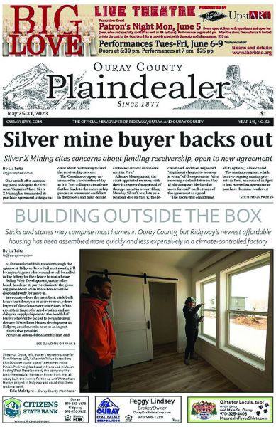 A recent edition of the Ouray County Plaindealer in Ridgway, Colorado, features Liz Teitz’s story about a new kind of housing in the Colorado mountain county. A recent edition of the Ouray County Plaindealer in Ridgway, Colorado, features Liz Teitz’s story about a new kind of housing in the Colorado mountain county.