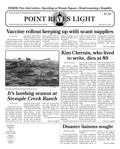 Jan. 14, 2021, issue of the Point Reyes Light Jan. 14, 2021, issue of the Point Reyes Light