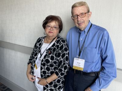 Mary Fisher, co-owner, Fisher Publishing Company, Danville, Arkansas, died after a day spent with Arkansas colleagues at the Arkansas Press Association s 150th anniversary celebration on July 22 in Little Rock. She is pictured here with husband, David. (Arkansas Press Association) Mary Fisher, co-owner, Fisher Publishing Company, Danville, Arkansas, died after a day spent with Arkansas colleagues at the Arkansas Press Association s 150th anniversary celebration on July 22 in Little Rock. She is pictured here with husband, David. (Arkansas Press Association)