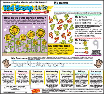 Publish Kid Scoop Junior, a half-page weekly feature with fun reading and math activities for the whole week. Take a look! Publish Kid Scoop Junior, a half-page weekly feature with fun reading and math activities for the whole week. Take a look!