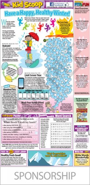 Publish these games, healthy habits and exercises to help families in your wintry circulation area.