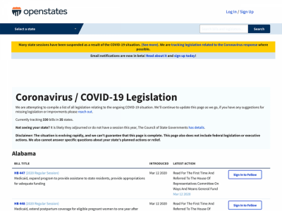The free resource pulls in legislation, so journalists can easily track and monitor legislation in one spot, which is particularly helpful to those having to report on multiple states, says James Turk, founder and principal architect for Open States. The free resource pulls in legislation, so journalists can easily track and monitor legislation in one spot, which is particularly helpful to those having to report on multiple states, says James Turk, founder and principal architect for Open States.