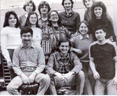 Sammy Lopez is pictured (front left) with Taos News staff in 1984. Lopez served as the paper s business manager from 1982-88. (Taos News) Sammy Lopez is pictured (front left) with Taos News staff in 1984. Lopez served as the paper s business manager from 1982-88. (Taos News)