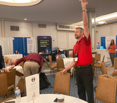 Solutions Start Here attendees were surprised to hear one of them was sitting on a cash prize award! Scotty Maxwell, advertising director of Wesner Publications, Cordell, Oklahoma, was the lucky winner! Solutions Start Here attendees were surprised to hear one of them was sitting on a cash prize award! Scotty Maxwell, advertising director of Wesner Publications, Cordell, Oklahoma, was the lucky winner!