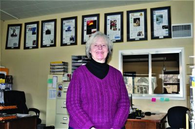 Suzanne Dean s office art illustrates the growth of the Sanpete Messenger over the years. Suzanne Dean s office art illustrates the growth of the Sanpete Messenger over the years.